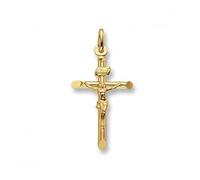 9ct Yellow Gold Crucifix Pendant PN101 - Modern Style | Acotis