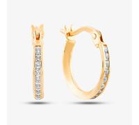 9ct Yellow Gold Cubic Zirconia Creole Earrings 1.58.8359