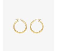 9ct Yellow Gold Diamond Cut Creole Hoop Earrings 1.51.3191