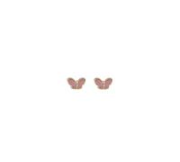 9ct yellow gold enamel Pink Butterfly stud earrings with Pink Butterfly gift box