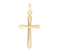 9ct Yellow Gold Faceted Cross Pendant