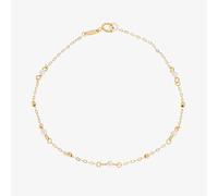 9ct Yellow Gold Freshwater Pearl Trace Chain Bracelet GB518W