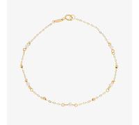 9ct Yellow Gold Freshwater Pearl Trace Chain Bracelet GB518W