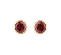 9ct Yellow Gold Garnet Birthstone Stud Earrings