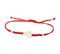 9ct Yellow Gold Guard Angel Friendship Red Cord Bracelet