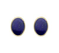 9ct Yellow Gold Lapis Lazuli 7 x 5mm Classic Small Oval Stud Earrings HER-956