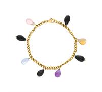 9ct Yellow Gold Mixed Gemstone Bracelet