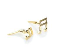 9ct Yellow Gold Music Note Andralok Stud Earrings/Studs