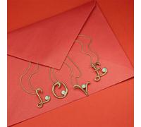 9ct Yellow Gold Opal Love Letters Initial A Necklace - Yellow Gold LLS-676