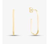 9ct Yellow Gold Open Oval 3/4 Hoop Earrings GE2407