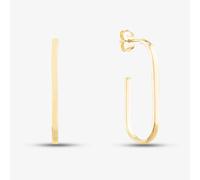 9ct Yellow Gold Open Oval 3/4 Hoop Earrings GE2407 T.H.Baker Gold One Size