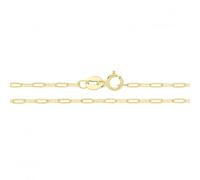9ct Yellow Gold Paper Clip Chain - Premium Finish | Acotis - Size 16