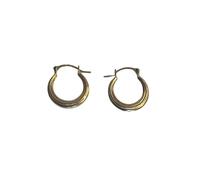 9ct Yellow Gold Round Creole Earrings Classic Hoop Fine Jewellery Versatile Everyday Wear