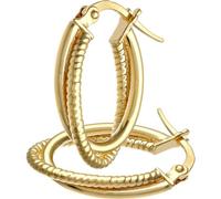 9ct Yellow Gold Women’s Earring - Elegant Hoop Crossover Design - by Elegano