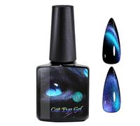9D Cat's Eye Gel Nail Polish - Coloured Rainbow Gel 8 ml | Magnetic Cat Eye Gel for Nails Home | Shimmering 9D Gel Polish