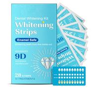 9D Teeth Whitening Strips 28 Treatments - Professional Teeth Whitening Kit for Sensitive Teeth, at-Home Stain Plaque Remover for Teeth, Teeth Whitener Strips for White Smile