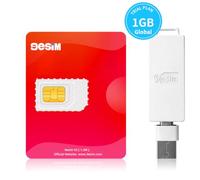 9ESIM V3 Flagship eSIM Card & Reader Kit for Unlocked iPhone/Android - SIM to eSIM Adapter, 1.5MB, 50 Profiles + 1GB Free Data, Premium Chip & STK Menu, Unlimited Downloads, Pre-Cut, Global Travel