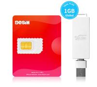 9ESIM V3 Flagship eSIM Card & Reader Kit, Universal SIM-eSIM Adapter for All Smartphones & Android Devices, 1.5MB Storage, 50 Profiles, Premium STK Chip, Pre-Cut for Global Travel USA/Europe/JP/China