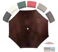 9ft/10ft Replacement Umbrella Canopy Waterproof Garden Sunshade Cover for Market Table Umbrella 8Rib Outdoor Patio Sun Umbrella Top (Coffee 3m)