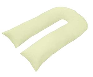 9ft,12Ft U Shape Pillow Cover Case Only- Polycotton U-Pillow Covers for Allergenic, Maternity, Nursing & Pregnancy Full Body Support-Protection from Anti Dust Mite & Anti Allergey (9 Ft, Cream)