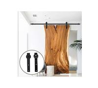 9FT/274cm Sliding Barn Door Hardware Barn Door Kit Sliding Door Kit for Single Barn Door,Black J-Shaped Hangers