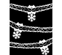 9ft Beautiful White Snowflake Garland Christmas Decoration (DP84)