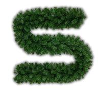 9ft Christmas Garland 2.7m x 25 cm | Thick Artificial Green Holiday Garland for Fireplace Mantel, Stairs, Door, Windows & Banister | Indoor & Outdoor Christmas Decorations, Plain Luxury Xmas Garland