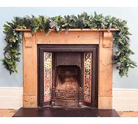 9ft Christmas Garland With Snow Pine for Stairs Fireplaces