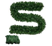 9ft Pine Plain Green Christmas Garland | 2.7m x 25cm Realistic, Non-Lit Xmas Garland for Decorating Stairs, Fireplaces, Doors & Windows, Flexible, Durable Holiday Home Decor for Indoor & Outdoor.
