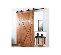 9FT Sliding Barn Door KitHeavyDuty Hardware for Double Doors Supports Up to 137cm Wide Each Easy Installation Ideal for Home Decor and SpaceSaving Solutions
