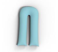 9ft U Shaped Pillow with free Case- Full Body Support Orthopaedic Maternity Pregnancy Comfort Pillow Hollowfiber Filled (Duck Egg)