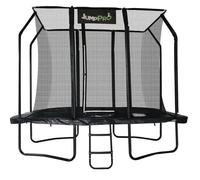 9ft x 6ft Jump PRO™ Xcel Rectangular Trampoline. Black Powder Coated Steel for Added Rust Protection. Strong Sturdy Frame Black Padding. High Specification with Safety Ladder for Additional Safety.