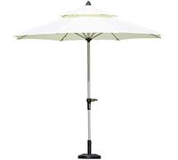 9Ft2.7M Parasols Aluminum Outdoor Garden Patio With White Polyester Cover, Large Portable Market Table Umbrella, Base Included
