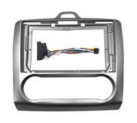 9Inch 2 Din Car Radio Fascias Android MP5 Stereo Player Head Unit Panel Dash Frame For Ford For Focus MK2 2004-2011(Silver,Frame-AT Cable)