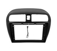9Inch 2 Din Car Radio Frame Fascia Dash Kit DVD Panel Stereo Cover For Mitsubishi For Attrage For Mirage For Spacestar 2012-2018(Matt black,Frame cable)