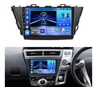 9Inch Android 14 Car Stereo for Toyota Prius Plus V Alpha 2012-2016 2G+32G Wired/Wireless Carplay Android Auto Car Radio Stereo Car Stereo Radio Support FM/RDS Radio Mirror Link SWC Split Screen
