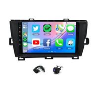 9Inch Android 15 Car Stereo Radio for Toyota P-rius 2009-2013 with Carplay/Android Auto 4+64G GPS Navi Head Unit Support Mirror Link Split Screen with AHD Camera and Microphone