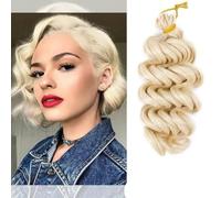 9inch Synthetic Ocean Wave Crochet Hair Extensions Deep Curly Short Braiding Hair Wavy Braid Afro Curls-613-9inch-9inches-22cm-1Pcs/Lot