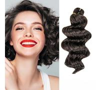 9inch Synthetic Ocean Wave Crochet Hair Extensions Deep Curly Short Braiding Hair Wavy Braid Afro Curls-2-9inch-9inches-22cm-1Pcs/Lot