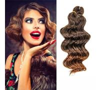9inch Synthetic Ocean Wave Crochet Hair Extensions Deep Curly Short Braiding Hair Wavy Braid Afro Curls-t1B-30-9inch-9inches-22cm-1Pcs/Lot