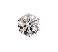 9K Gold Rings for Women, Simple Wedding Band Moissanite Round Jewelry 375 Yellow Gold with Diamond for Mother Size M 1/2