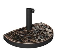 9Kg Half Round Resin Parasol Base 50Cm Garden Umbrella Stand 31X50X32Cm