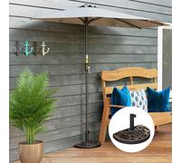 Outsunny 9Kg Half Round Parasol Umbrella Base Resin Outdoor Garden Furniture