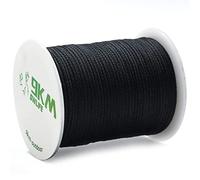 9KM DWLIFE Black Kevlar Cord, High Tensile Strength, Flame Resistant, Braided Fishing Line, Wind Chime String, Kite Line, Camping, Model Rocket, Outdoor Survival Strong String (200lb 1.1mm 100Ft)