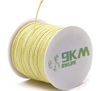9KM DWLIFE Braided Kevlar Cord, 200lb 1.1mm 100Ft, High Tensile Strength, Abrasion, Flame Retardant, Kite String, Fishing Line, Model Rocket Shock, Hammock Tarp Ridgeline, Tactical Survival Paracord