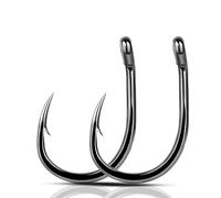 9KM DWLIFE Carp Hooks 50pcs High Carbon Steel Wide Gape Quick Change Carp Fishing Hooks Barbed Fishing Tackle for Freshwater Saltwater Size14#