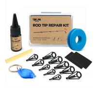9KM DWLIFE Fishing Rod Tips Eye Repair Kit Complete,with 10 Sizes Stainless Steel Ceramic Guides Ring for Quick-Fix Fishing Pole Eyes Replacement Kit