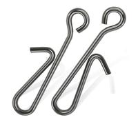 9KM DWLIFE Quick Change Bait Clips Stainless Steel Fishing Snap Clips for Sea Fishing Rigs Fast Link Connector for Saltwater Freshwater Size0#