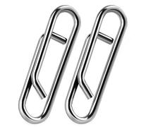 9KM DWLIFE Speed Fishing Clips 50Pcs Power Lure Clip Quick Change Connector,Link Split Rings Snaps for Lures Saltwater Freshwater XL#