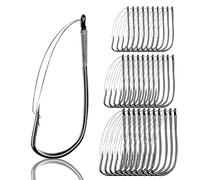 9KM DWLIFE Weedless Wacky Rig Hooks 30PCS 3/0#